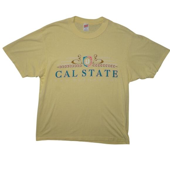 Soffe Other - Vintage Cal State San Bernardino T-Shirt XL Yellow Soffe Made in USA